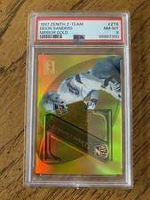 1997 Zenith Z Team #ZT6 Deion Sanders Mirror Gold PSA 8 NM-MT