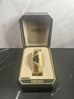 Vintage Gold Seiko Half Moon Watch with Black Dial