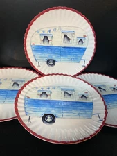 Tommy Bahama Melamine 11” Plates SET of 4 Camping Trailer RV Vacation Retirement