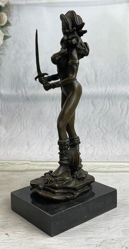 Bronze Skulptur Statue signiert Original Vitaleh sexy Amazonas Kriegerin NR - Bild 4 von 7