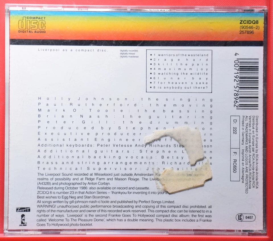 Frankie Goes To Hollywood - Liverpool - Island - CD - Bild 4 von 4