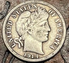 1914 10C Barber Dime USA 🇺🇸 Historic Silver Coin 🔥