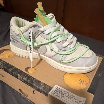 Nike x Off-White Dunk Low Lot 12 Limited Edition White Light Green DM1602-108