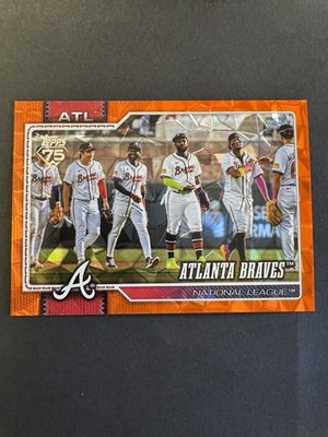 2026 Topps Series 2 Atlanta Braves Team Orange Diamanté 1/25 First On Print