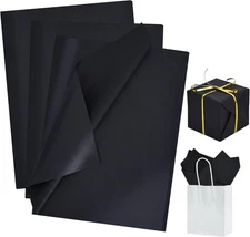 BEISHIDA 100 Sheets Black Tissue Paper Bulk, Wrapping 100pcs-black 