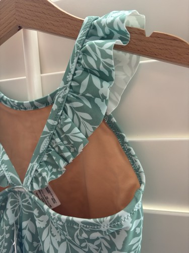 CrewCuts Spring Meadow Ruffle Strap One Piece Swimsuit, Size 4-5 yrs, Aqua -NEW! - Picture 7 of 9
