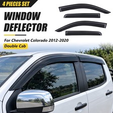 4pc Tinted Wind Deflector Rain Guard For Chevrolet Colorado 2012-2020 D/Cab