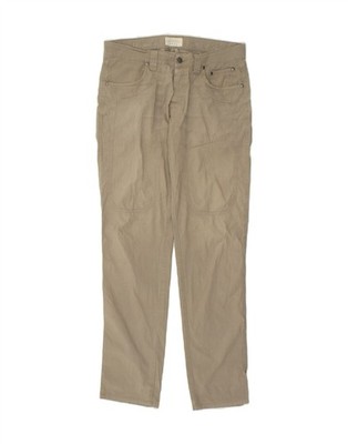 JECKERSON Mens Slim Fit Casual Trousers W33 L33 Beige Cotton BU14