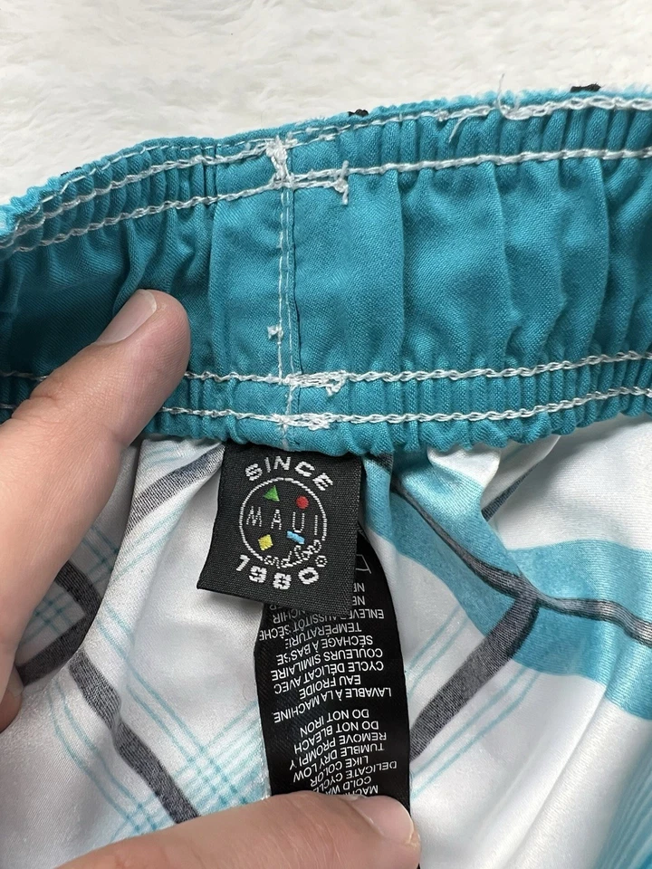 Maui And Sons Men's Size 28 Multicolor Lined Swim Trunks Bathing Suit - Image 4 of 4