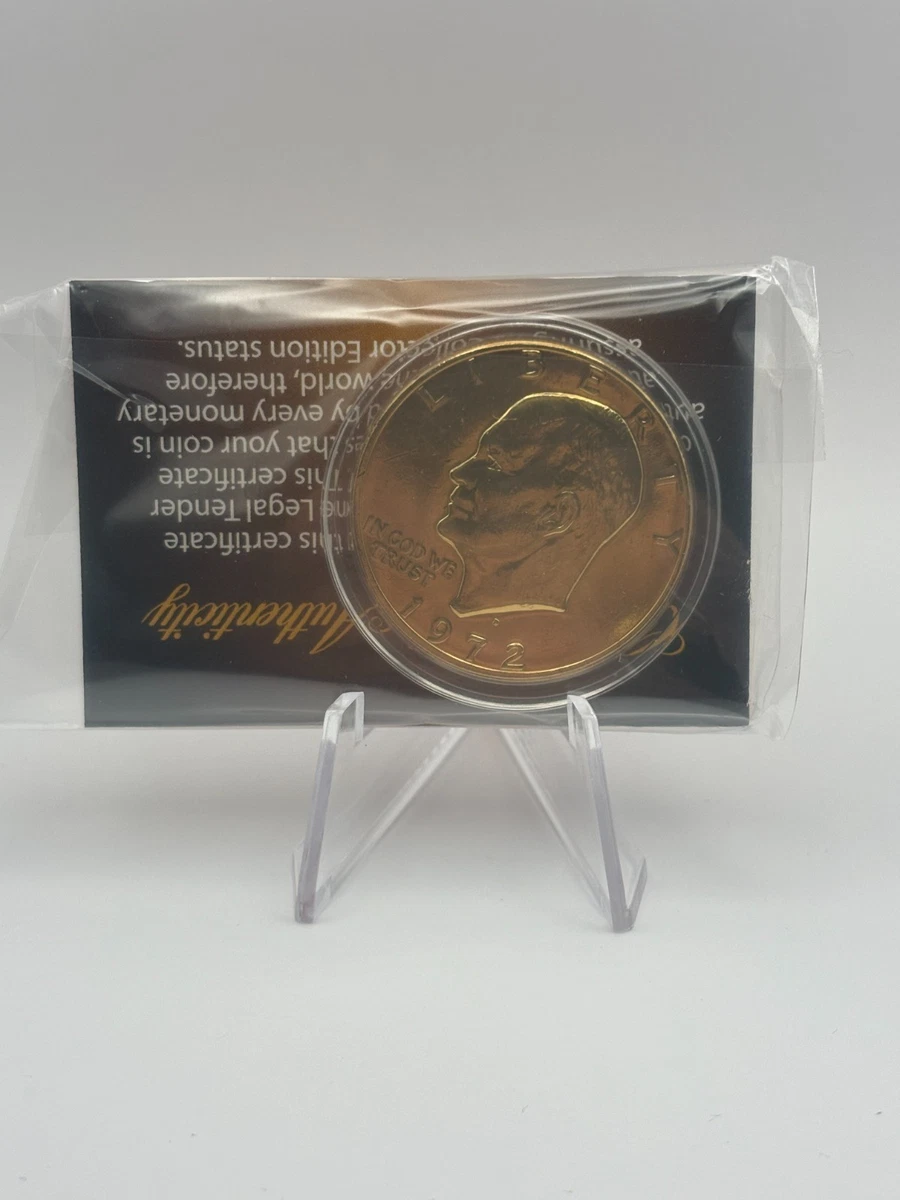1972 金色艾森豪威尔美元硬币| eBay