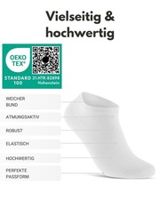 Premium Sneaker Socken Herren Damen Komfortbund Baumwolle ohne Naht (10-30 Paar)