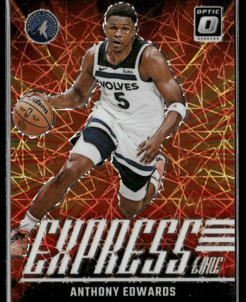 2024-25 Panini Donruss Optic Express Lane Anthony Edwards #7 White Velocity /59