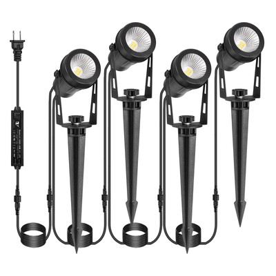 Outdoor Landscape Lighting, 4 Pack LED Outdoor Spot Lights with Transformers,...
