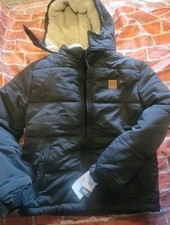 LONDON FOG Boys Puffer Jacket Fleece-Lined Brushed Microfiber Coat 10 12 Nwt Bl