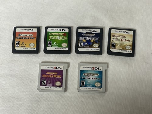 6 Nintendo DS & 3DS Spiele Professor Layton Azran Legacy Miracle Mask Last Specter