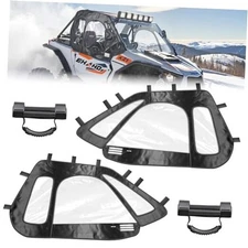  Soft Upper Doors Compatible with Polaris RZR XP, Upper Windows Fit with Black