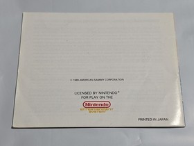 Twin Cobra 1989 Nintendo NES Instruction Manual Only Sammy Corp.