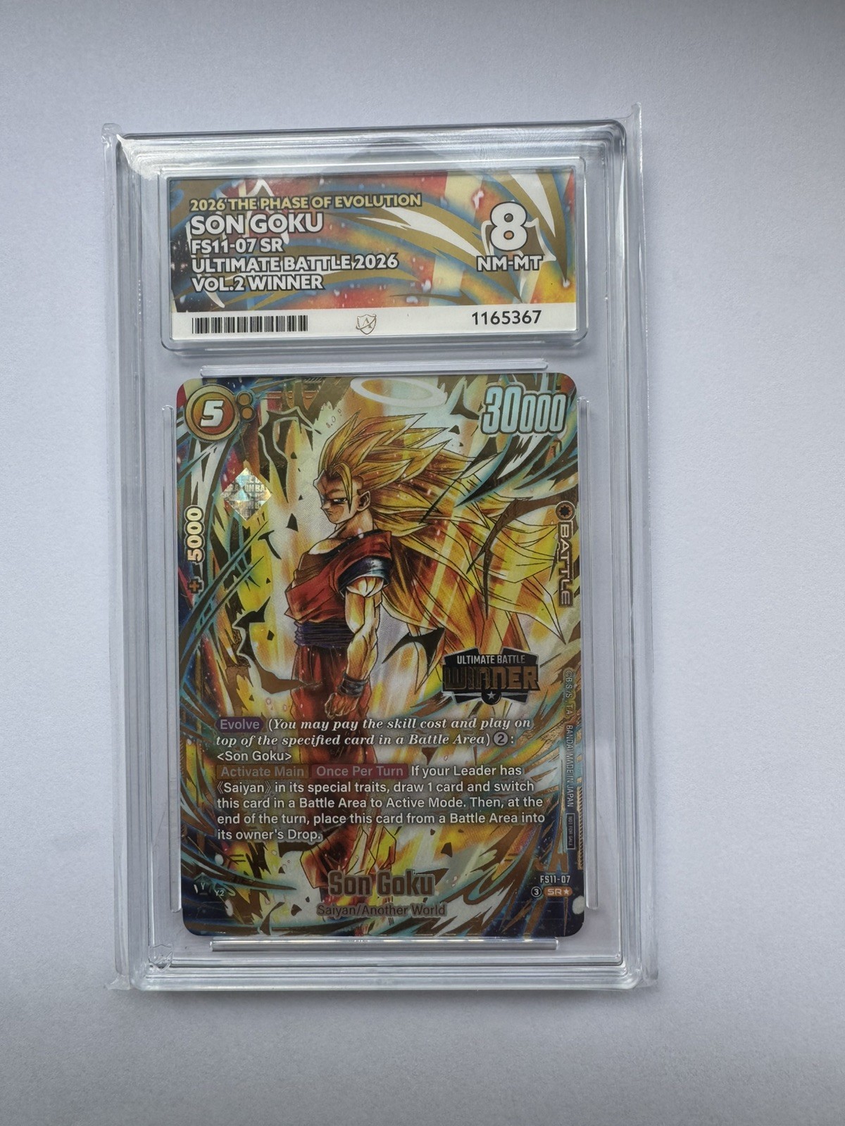 Son Goku - FS11-07 Ultimate Battle 2026 Vol.2 Winner Tournament promo ACE 8 NM