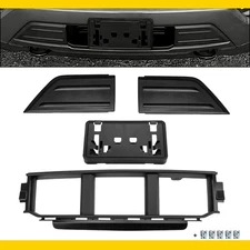 Front Bumper Grille Cover+Corner+License plate Panel Trim For Ford F150 2021-24