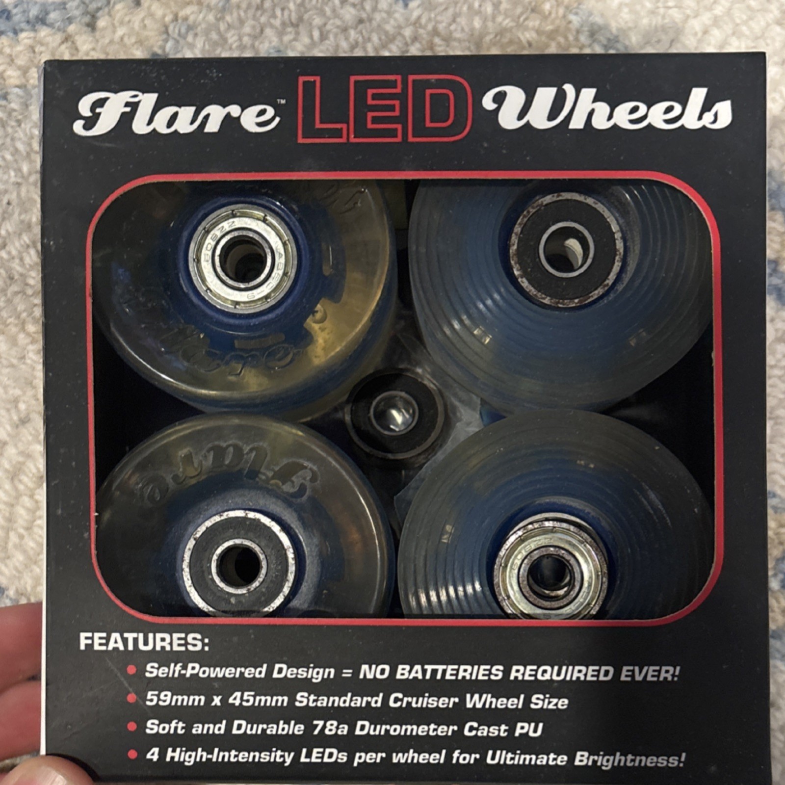 Led Wheels 59mm X 45mm Regular  Cruiser Self-powered