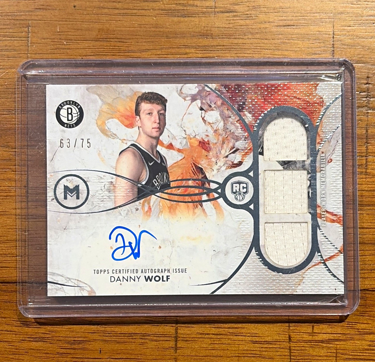Topps 2026 Motif Danny Wolf RC Hard Signed Auto Triple Relic RTRA-DW /75