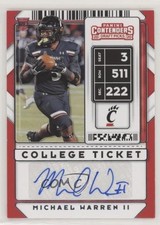 2020 Panini Contenders Draft Picks College Ticket Michael Warren II Auto k0s