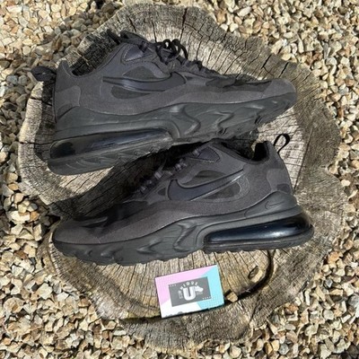 Rare Nike Air Max 270 React Black Oil Grey Suede UK8.5 EU43 CM27.5 US9.5