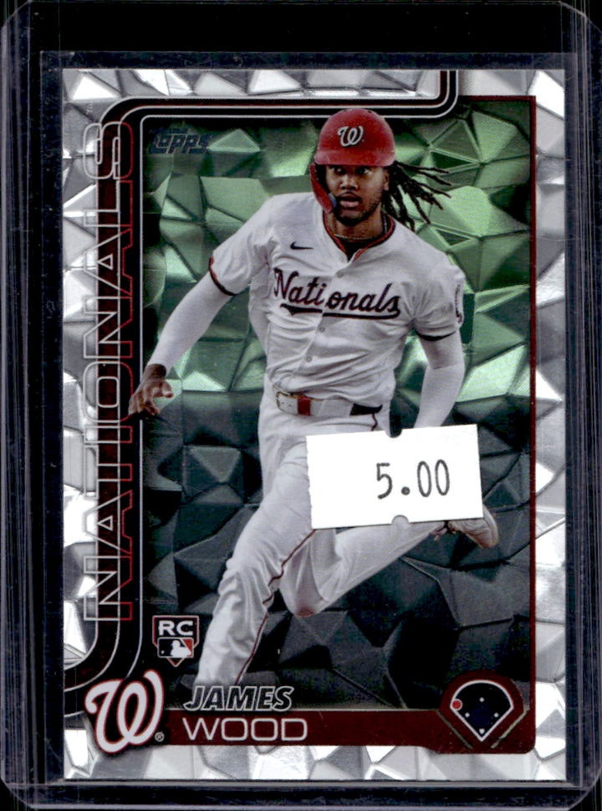 2025 Topps James Wood RC Diamante Foil Rookie #181 Nationals