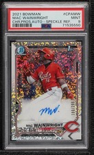 2021 Bowman Chrome Prospects Speckle Refractor Mac Wainwright PSA 9 Auto s5j