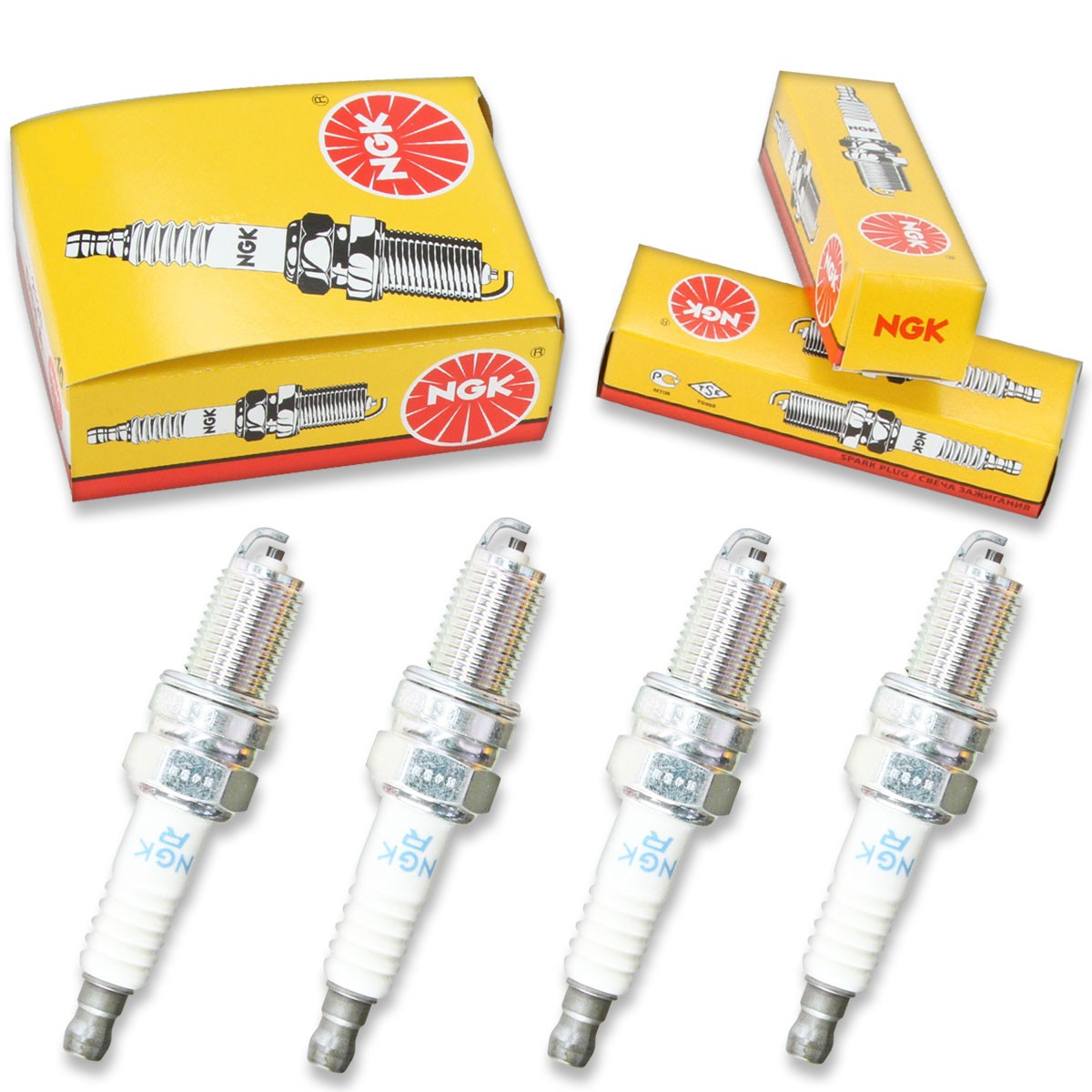 4pcs Tohatsu MFS8A3 NGK Standard Spark Plugs 4-Stroke 83 HP Kit Set Engine nh