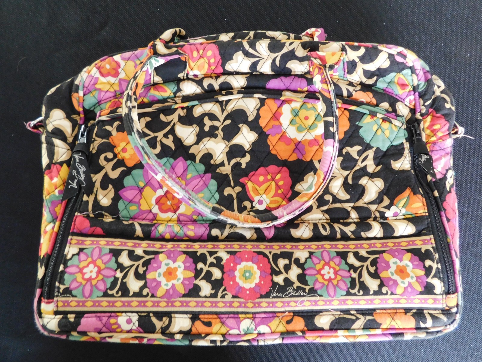Vera Bradley SUZANI Large Tote Carry-on Bag with Laptop Compartment, Worn Used