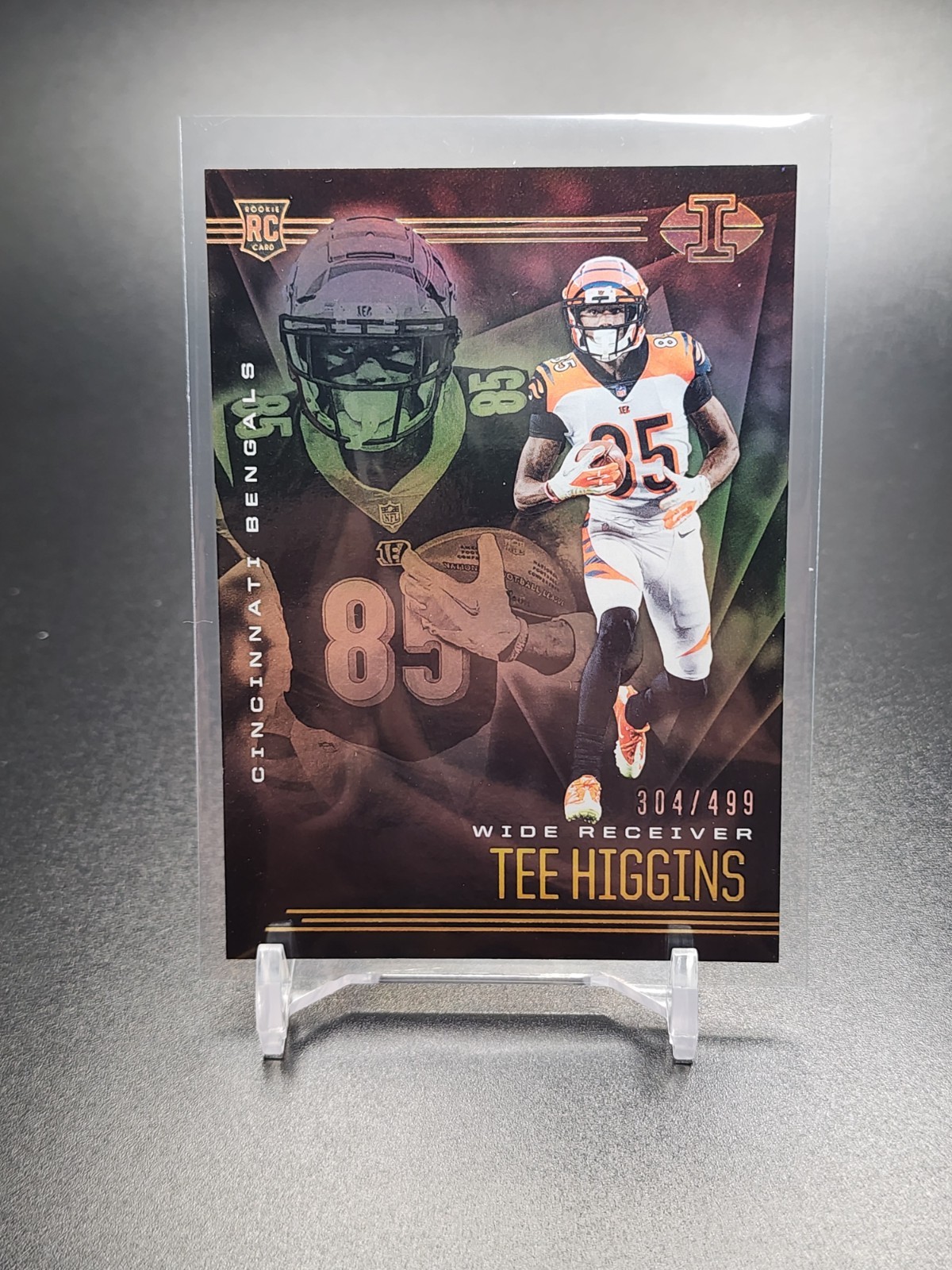2020 Panini Illusions - Tee Higgins #21 Trophy Collection Bronze /499 (RC)