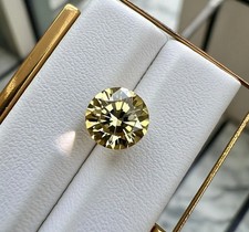 3 Ct Natural Yellow Color Round Cut Lab Grown CVD Diamond Certified VVS1 Clarity
