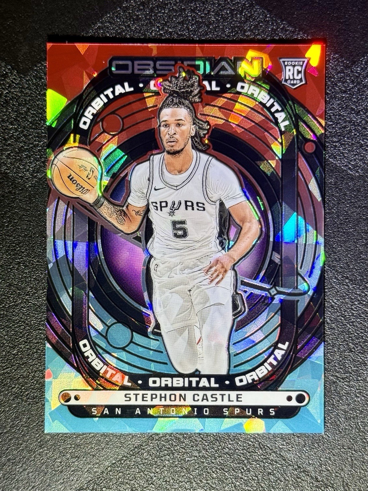 2024-25 Panini Obsidian Stephon Castle Orbital Electric Etch Fire & Ice RC /30