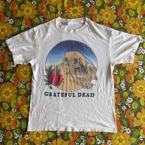 80s Grateful Dead European Tour Double Sided T- 1980s vintage concert t-shirt, vintage, single stitch, B+ condition