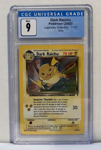 Dark Raichu graded CGC 9 for sale on eBay