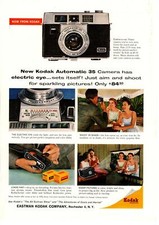 1959 Eastman Kodak Automatic 35 Camera Electric Eye Rochester New York Print Ad