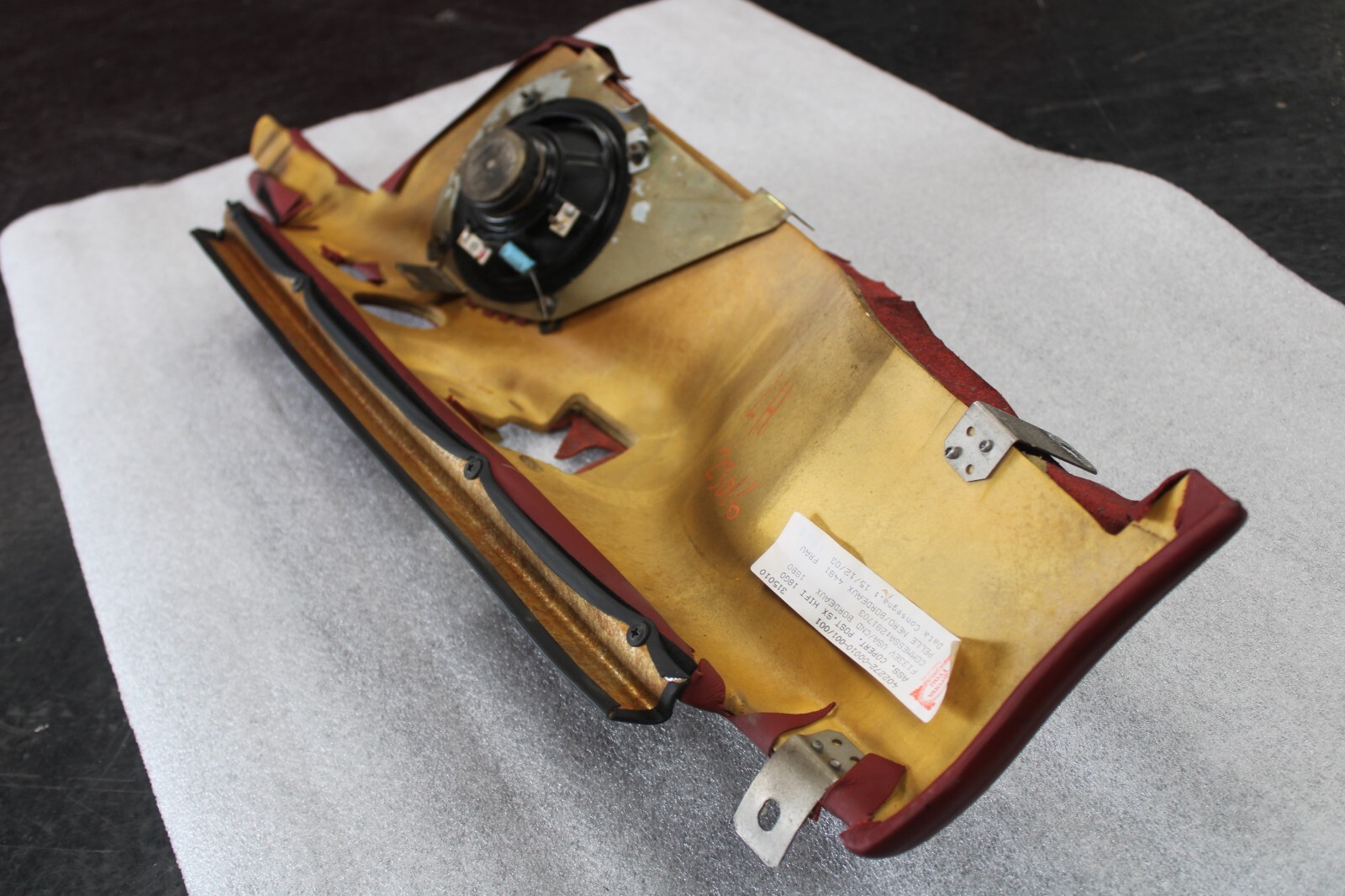 Ferrari 575, LH, Left, Rear Cover Trim Panel, Worn Leather, Used, P/N 661653