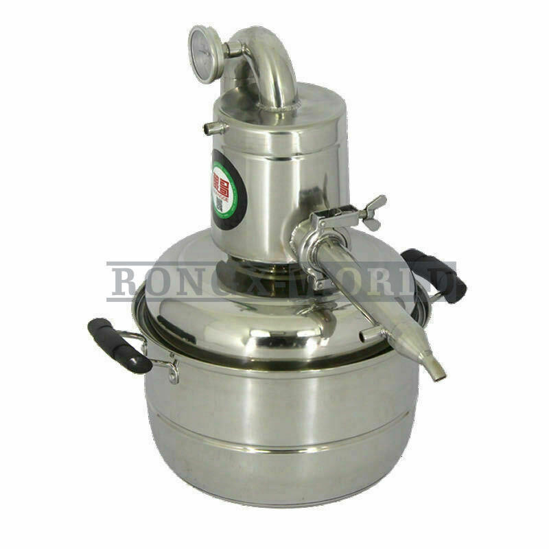 10-20L Moonshine Still Herb Essential Oil Brew Kit Alcohol Water Wine Distiller