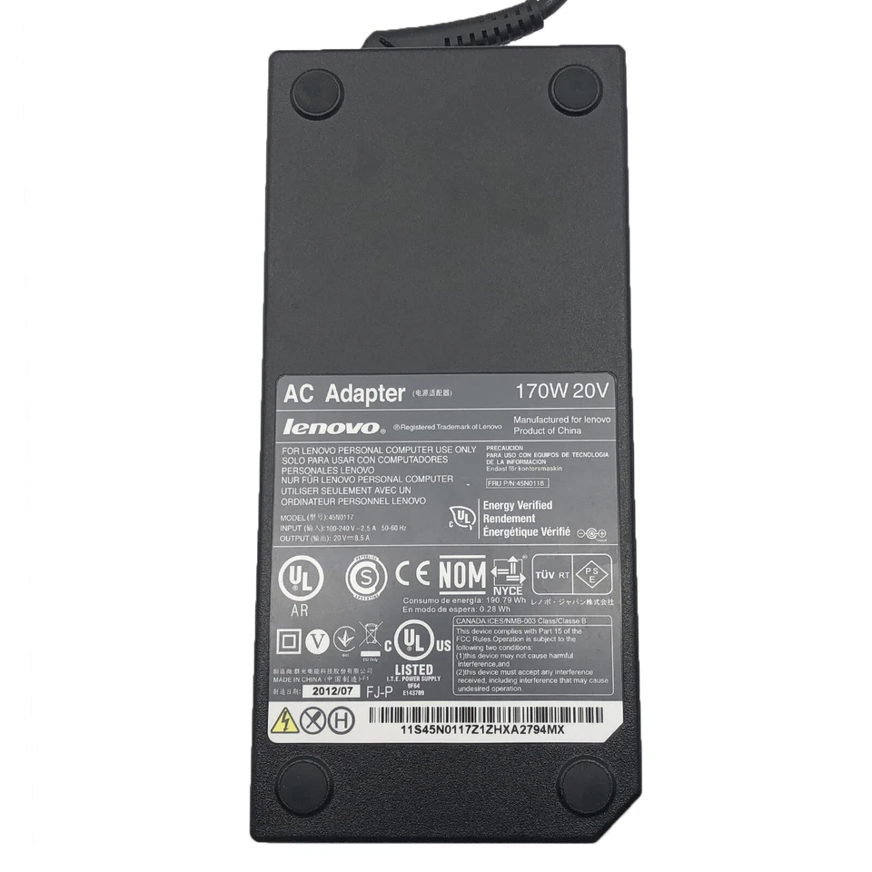 Genuine Lenovo AC Adapter 170W for Thinkpad Laptop W500 W510 W520 W530 Charger - Image 3 of 4