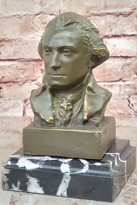 Historical Leader George Washington Bronze Bust Lost Wax Method Sculpture for Co