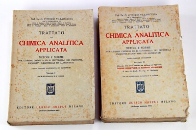 Abhandlung über Angewandte Analytische Chemie Band I und Band II Hoepli 1955 1957