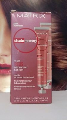 Matrix shade memory RED Wiederaufbaukur für rotes Haar 5X20ml