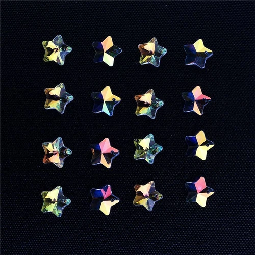 Multi Shape Crystal Charms - AB Color Glass Beads Jewelry Making Pendants 20Pcs - Picture 46 of 65
