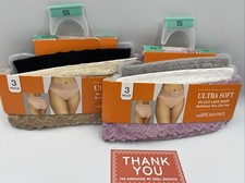 Warner s Ultra Soft Hi-Cut Panties With Lace - 3 Pack - Size S-5 LOT OF 2 NEW