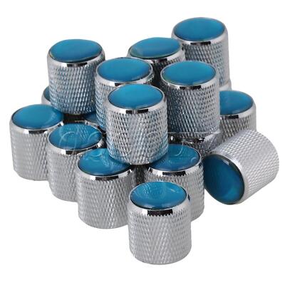 40x Silver Domed Volume Tone Control Metal Knob Top Electric Guitar