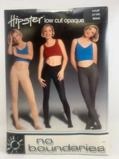 4 pr Hipster low cut opaque tights-SMALL- Black - industrial pk
