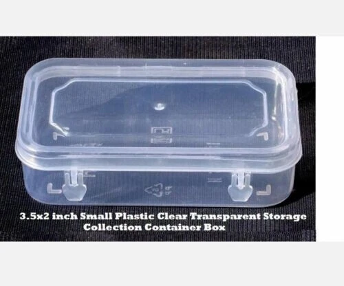 Small Plastic Clear Transparent Storage Container Box (3.5x2 inch) Case 12 pcs
