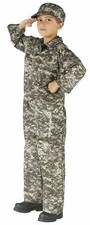 Child Small Covert Commando Military Jumpsuit and hat Costume Small