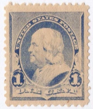 US Sc# 219 *MINT OG H* { JUMBO -XF- 1c BEN FRANKLIN } BEAUTY FROM 1890 SERIE